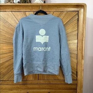Isabel Marant Etoile Womens Blue Logo Sweatshirt Size Small or Medium
